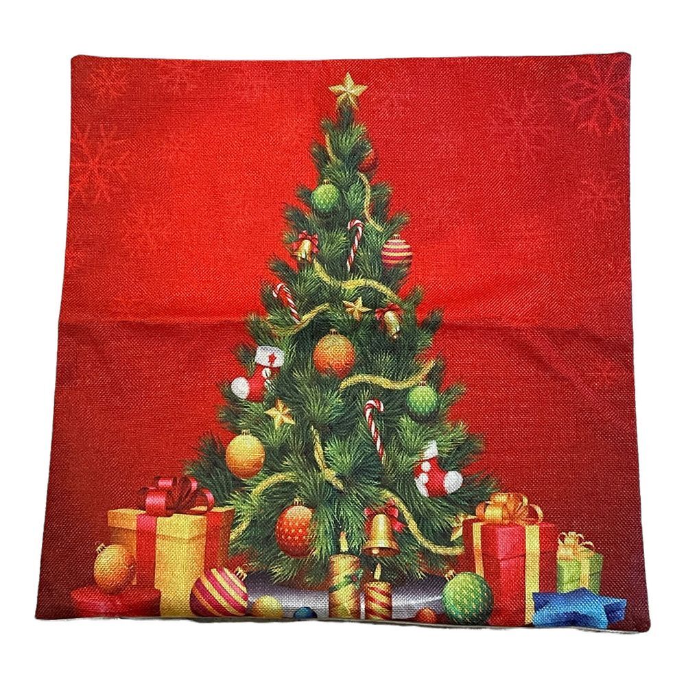 Christmas Tree Gift Pillow Cove Cushion Case‎ 17 Inch Presents Multicolor New
